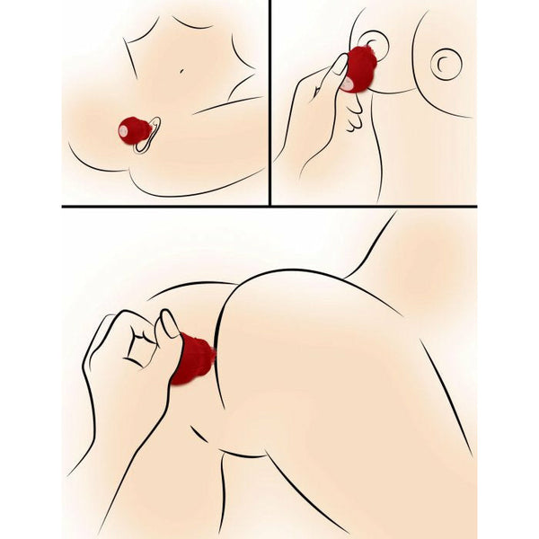 Bloomgasm Wild Violet 10X Silicone Clit Licking Stimulator - Red