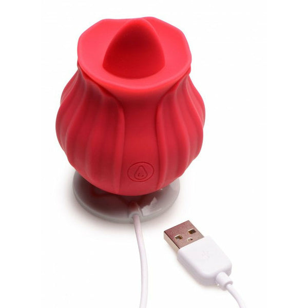 Bloomgasm Wild Violet 10X Silicone Clit Licking Stimulator - Red