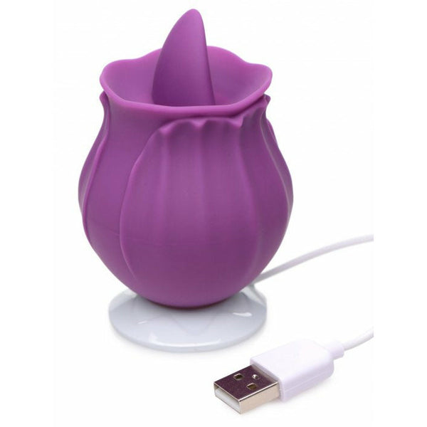 Bloomgasm Wild Violet 10X Silicone Clit Licking Stimulator - Purple