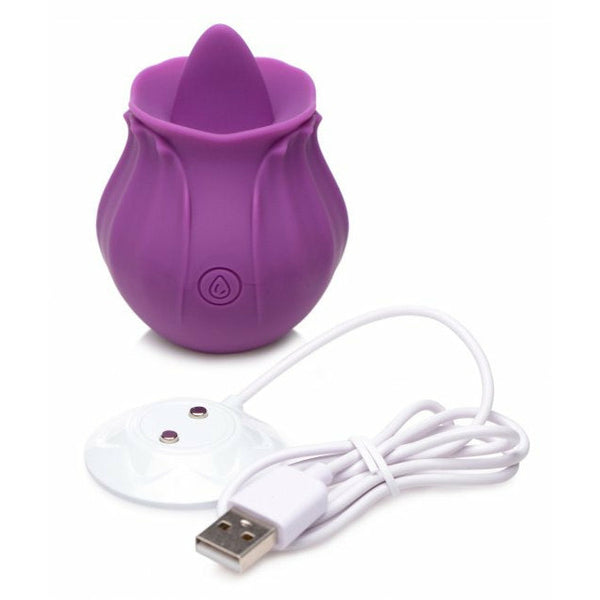 Bloomgasm Wild Violet 10X Silicone Clit Licking Stimulator - Purple