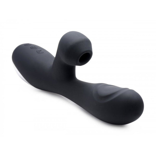 Inmi - 10X Silicone Suction Rabbit Vibrator - Black