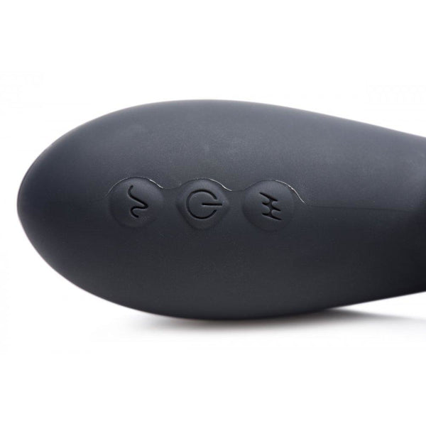 Inmi - 10X Silicone Suction Rabbit Vibrator - Black