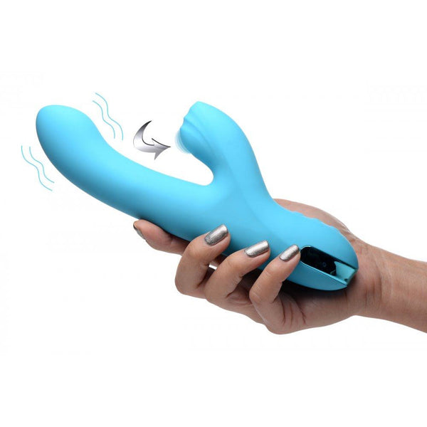 Inmi - 10X Silicone Suction Rabbit Vibrator - Teal