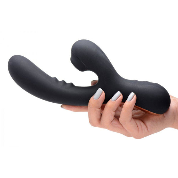 Inmi - 8X Silicone Suction Rabbit - Black