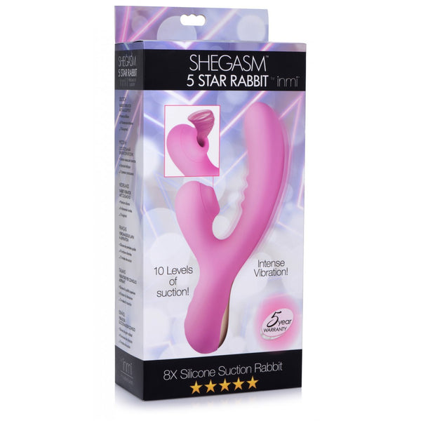 Inmi - 8X Silicone Suction Rabbit - Pink