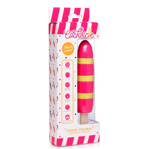 Cocksicle - Fizzin 10X Popsicle Silicone Rechargeable Vibrator
