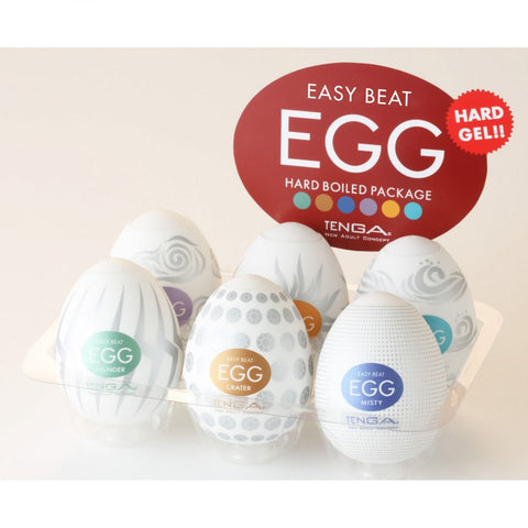 Tenga - Easy Beat Egg Hard Boiled Masturbator Six Pack