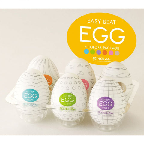 Tenga - Easy Beat  Egg Six Color Masturbator Six Pack