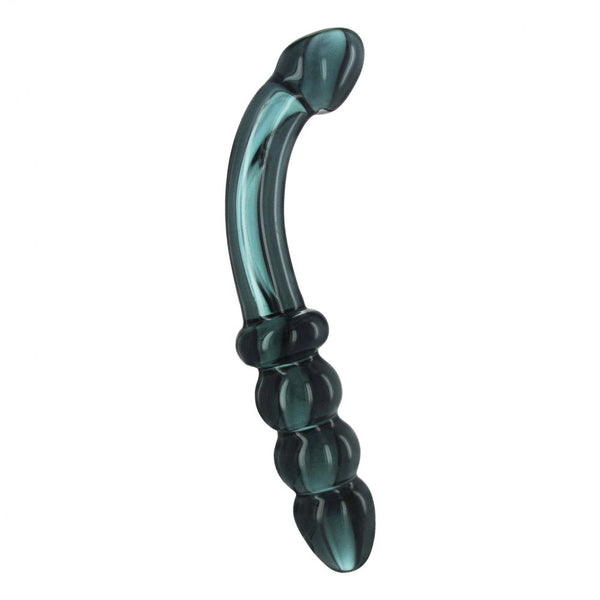 Hamsa Glass Dildo - Smoky Jade