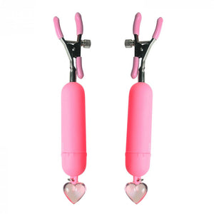 Pink Crush Vibrating Nipple Clamps